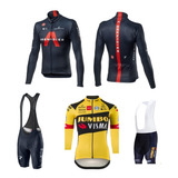 Uniforme Equipos Manga Larga Ciclismo Bicicleta Ruta Mtb Gel