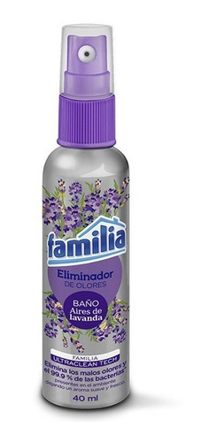 Eliminador De Olores Familia Spray 40ml Lavanda