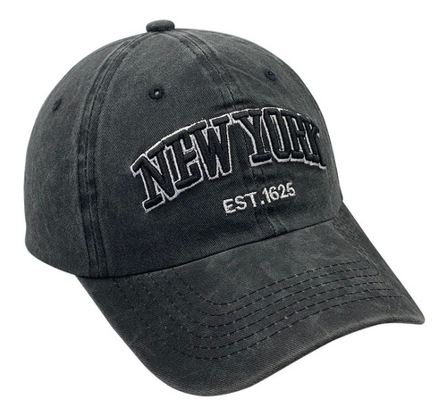 Gorra Vintage Jean Gastada Visera Curva Algodón New York