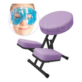 Cadeira Kneeling Chair Postural, Meditação Máscara Gel Olhos