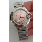 Reloj Cartiere Mod. Ballon Bleu Dama Bisel Plata Car. Rosa