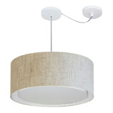 Lustre C/ Desvio De Centro Md-4314 Cupula 50x25 Rustico Bege