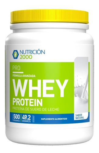 Whey Protein Natural 500g Sabor Natural Nutricion 2000