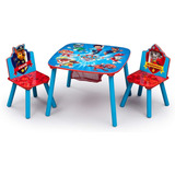 Mesa Y Sillas De Madera Infantil Paw Patrol Patrulla Canina