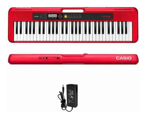 Teclado Casio Cts200 Organo 5 Octavas Estudio - Rojo