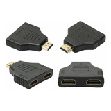 Duplicador De Sinal Hdmi Imagem Adaptador Duplo 1 A 2 Saídas