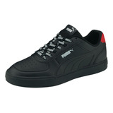 Tenis Puma Caven Logomania Agujetas Con Logo Hombre    Negro