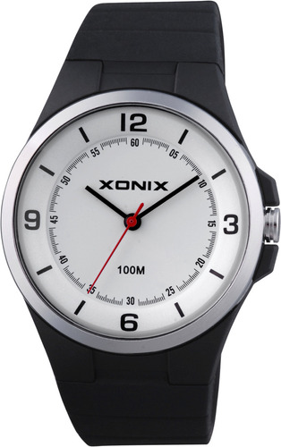 Reloj Xonix Negro Hombre Caucho Deportivo Sumergible Aap-007