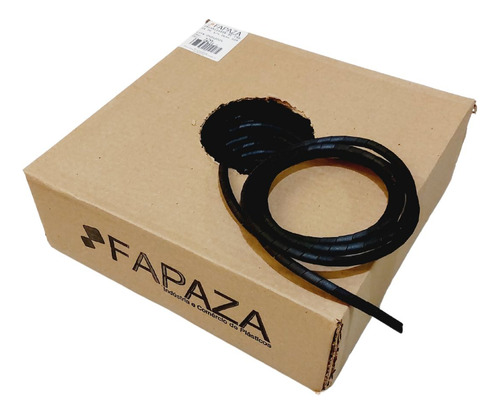 Fapaza Organizador De Fios Espiral 6mm 1/4' Preto 50 Metros