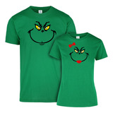 Playera Navidad Pareja 2pz Personalizado Grinch