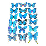 ' 12pcs Etiqueta Calcomanías De Pared Diseño De Mariposas 3d