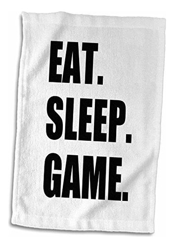 3d Rose Eat Sleep Game Regalos Divertidos Texto Negro Video