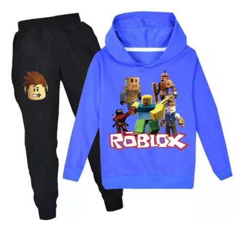 Conjunto De Chándal Roblox Con Capucha Y Pantalón Para Niños