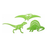 Sticker Fluor De Dinosaurio Color Verde