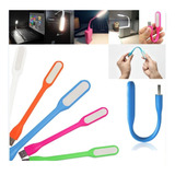 Mini Lampara Portatil Flexible Usb Led  Escritorio Colores