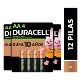 Pack 12 Pilas Recargables Duracell Tamaño Aa