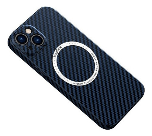 Funda De Teléfono Magnética De Fibra De Carbono Para