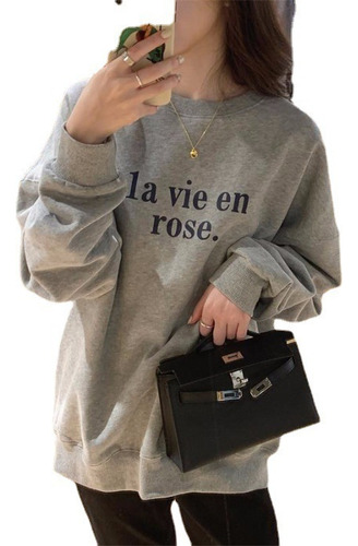 Sudadera Coreana Con Estampado De Letras Sueltas De Otoño 20