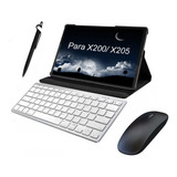 Capa Para Tablet Galaxy A8 X205 Com Teclado +mouse + Brinde