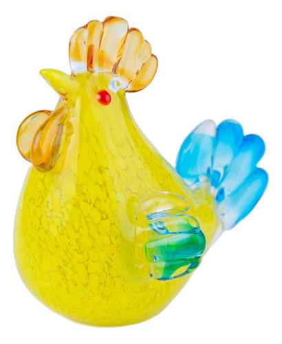 Figura Decorativa Gallo De Cristal Para Hogar Y Oficina