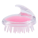 Cepillo De Masaje Corporal De Silicona Y Acrílico Para Cuero Cabelludo De Color Rosa