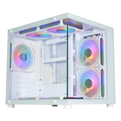Gabinete Micro Aquário K-mex Cg-w7rl Atx S\u002Ffans Cor Branco | Frete grátis