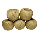 5 Rolos Fio Cordão Sisal Barbante Rami  Nº1  - 900mt.