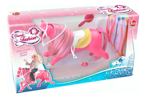 Cavalo Fashion Rosa Crinas Coloridas Acessórios 2458 Líder