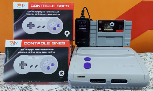 Super Nintendo Snes Baby Console Completo E Com Av Leia A Descrição Veja Fotos E O Video 