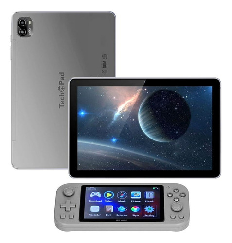 Bundle Tablet Techpad Z10 4gb 64gb 4g Android 13 + Portatil Color Gris