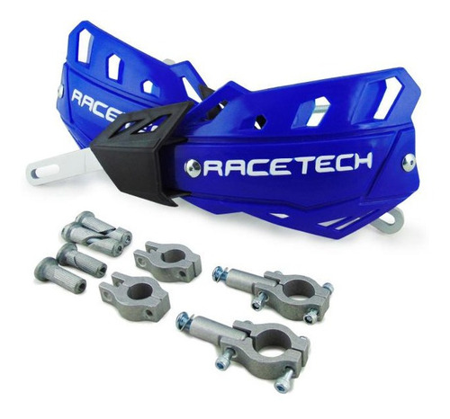 Cubremanos Moto Racetech Aluminio Flx Color Azul Universal