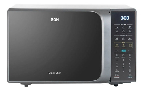 Microondas Bgh Quick Chef 28lts B228d Silver C/grill Digital