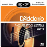D'addario Exp10 Con Ny Acero Guitarra Acústica, 80/20, Recub