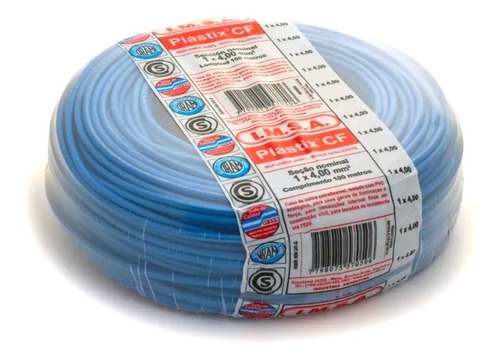 Cable Imsa Unipolar Extraflexible 4mm Celeste Rollo X 100m