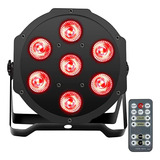 Dj Lights Led Flat Par 7x18w 6in1 Rgbwa+iluminación Uv...