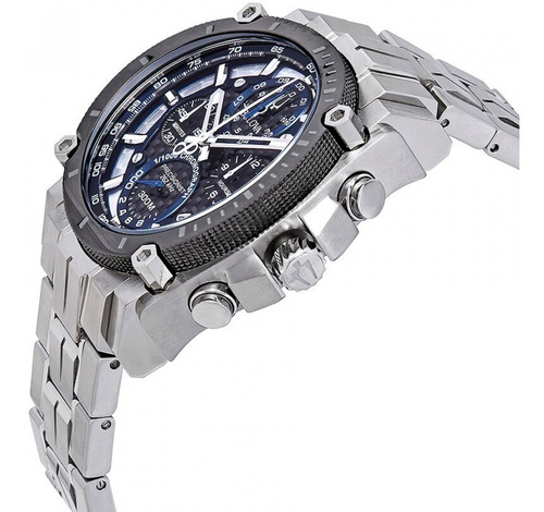 Relógio Bulova Masculino Precisionist Cronógrafo 98b316 Cor Da Correia Prateado Cor Do Bisel Prateado Cor Do Fundo Preto