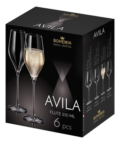 Copas De Cristal Para Champagne De 230 Ml (set De 6 Copas)