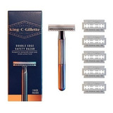 King. C. Gillette Aparelho De Barbear  C/ 5 Laminas