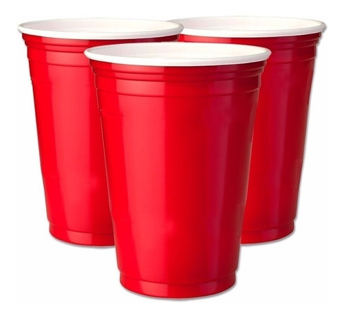 Vaso Americano 400ml Beer Pong Descartable X500 U Copobras P