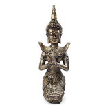 Buda Tailandês Hindu Orando Rezando De Joelho Estátua 35 Cm