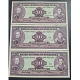Set De Billetes De 10 Bolívares De Venezuela Año 1995
