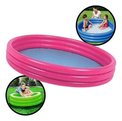 Piscina Inflável Redonda 118 Litros 101x25 Infantil 3 Anéis