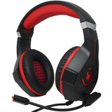 Headphone Gamer Scorpion Rgb Mic Articulado C/ Fio Infokit Cor Preto/vermelho