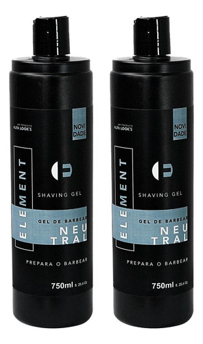 Kit 2x Shaving Gel De Barbear Neutral Shave 750ml Element