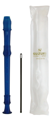 Flauta Dulce Soprano Escolar Suzuki Srg-81tb Azul