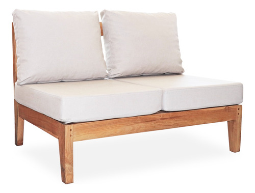 Sofa Exterior 2 Cuerpos Impermeable Madera Fullconfort