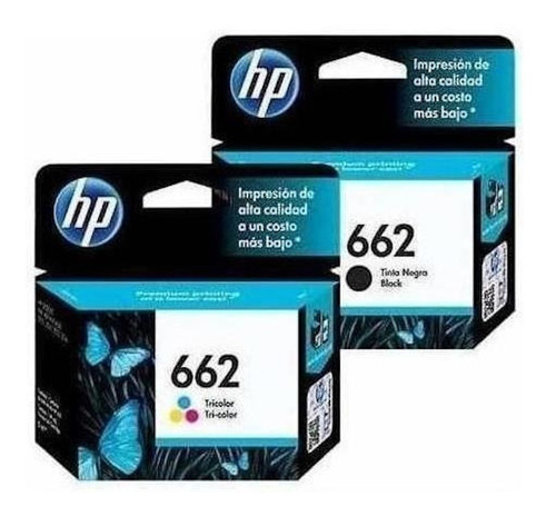 Cartuchos Kit X2 Hp 662 Negro + 662 Color Originales