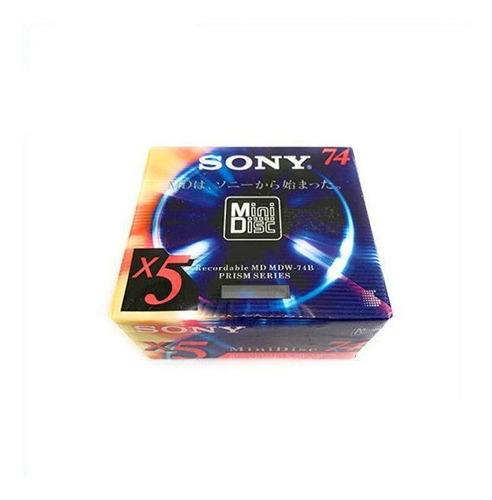 Sony Md Mini Disc 5mdw-74b 74 Minutes Pack Com 5 Prism Serie