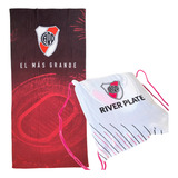 City Blanco Boca / River Toallon Playero Microfibra Secado Rapido River 2 150 X 70