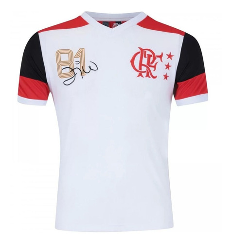 Camisa Flamengo Zico Oficial Braziline Retrô Comemorativa